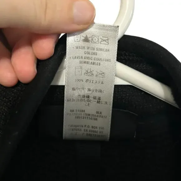 Patagonia Better Sweater Jacket Womens Sz S Black Full Zip Fleece Lined Travel - Picture 8 of 8